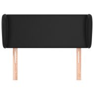 Горна табла с уши, черна,83x23x78/88 см, изкуствена кожа