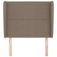 Горна табла за легло с уши, таупе, 93x23x118/128 см, плат