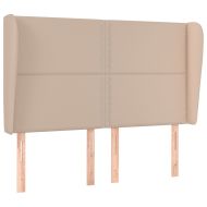 Горна табла с уши, капучино, 147x23x118/128 см, изкуствена кожа