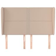 Горна табла с уши, капучино, 147x23x118/128 см, изкуствена кожа