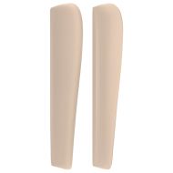 Горна табла с уши, капучино, 147x23x118/128 см, изкуствена кожа