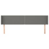 Горна табла за легло, тъмносива, 163x16x78/88 см, плат