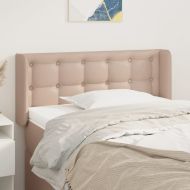 Горна табла за легло, капучино,103x16x78/88 см, изкуствена кожа