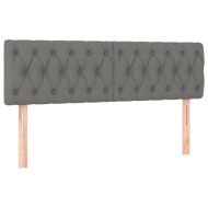 Боксспринг легло с матрак, тъмносиво, 140x190 см плат