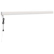 Прибираща се тента жълто и бяло 4,5x3 м плат и алуминий