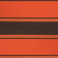 Прибираща се тента оранжево и кафяво 3,5x2,5 м плат и алуминий