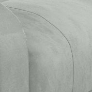 Електрически реклайнер стол, светлосив, кадифе