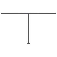 Ръчно прибиращ се сенник с LED, 450x350 см, синьо и бяло