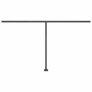 Ръчно прибиращ се сенник с LED, 400x350 см, кремав