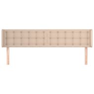 Горна табла за легло, капучино,203x16x78/88 см, изкуствена кожа