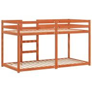 Двуетажно легло, восъчнокафяво, 90x190 см, борово дърво масив