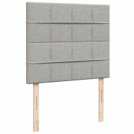 Боксспринг легло с матрак и LED, светлосиво, 120x190 см, плат