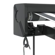 Прибираща се тента антрацит и бял 4x3 м плат и алуминий