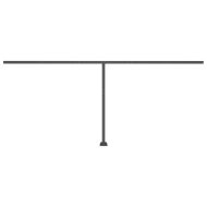 Ръчно прибиращ се сенник с LED, 600x300 см, жълто и бяло