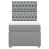 Боксспринг легло с матрак, светлосиво, 80x200 см, плат