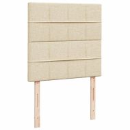 Боксспринг легло с матрак, кремава, 90x190 см, плат