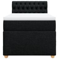 Боксспринг легло с матрак, черна, 90x190 см, плат