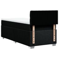 Боксспринг легло с матрак, черна, 90x190 см, плат