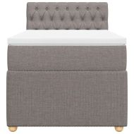 Боксспринг легло с матрак, таупе, 90x190 см, плат