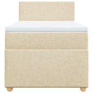 Боксспринг легло с матрак, кремава, 90x190 см, плат