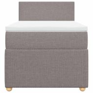 Боксспринг легло с матрак, таупе, 90x190 см, плат