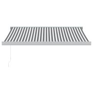 Прибираща се тента, антрацит и бяло, 3x2,5 м, плат и алуминий