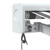 Прибираща се тента, антрацит и бяло, 3x2,5 м, плат и алуминий