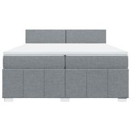 Боксспринг легло с матрак, светлосиво, 200x200 см, плат