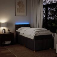 Боксспринг легло с матрак, тъмнокафяво, 80x200 см, плат