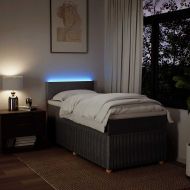 Боксспринг легло с матрак, таупе, 90x200 см, плат