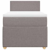 Боксспринг легло с матрак, таупе, 90x200 см, плат