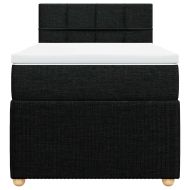 Боксспринг легло с матрак, черно, 90x200 см, плат