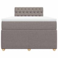 Боксспринг легло с матрак, таупе, 120x190 см, плат