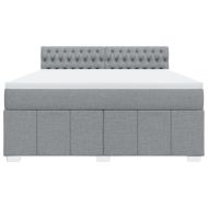 Боксспринг легло с матрак, светлосиво, 180x200 см, плат