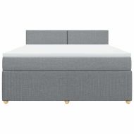 Боксспринг легло с матрак, светлосиво, 180x200 см, плат