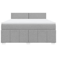 Боксспринг легло с матрак, светлосиво, 180x200 см, плат