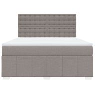 Боксспринг легло с матрак, таупе, 180x200 см, плат