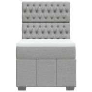 Боксспринг легло с матрак, светлосиво, 80x200 см, плат