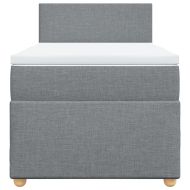 Боксспринг легло с матрак, светлосиво, 100x200 см, плат