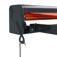 Прибираща се тента оранжево и кафяво 3,5x2,5 м плат и алуминий