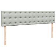 Османска легло с матрак и LED, светлосиво, 180x200 см, кадифе