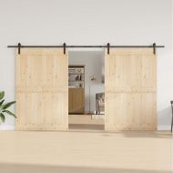 Комплект механизъм за плъзгаща врата, 400 см, стомана, черен