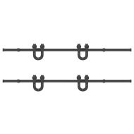 Комплект механизъм за плъзгаща врата, 400 см, стомана, черен