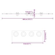 Комплект механизъм за плъзгаща врата, 400 см, стомана, черен