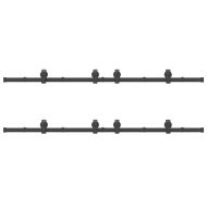 Комплект механизъм за плъзгаща врата, 400 см, стомана, черен