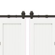 Комплект механизъм за плъзгаща врата, 400 см, стомана, черен