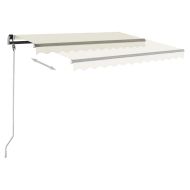 Свободностояща автоматична тента, 400x300 см, кремава