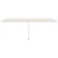 Свободностояща ръчно прибираща се тента 600x300 см кремав