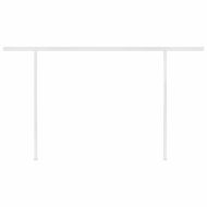 Ръчно прибиращ се сенник с LED, 4x3 м, жълто и бяло