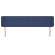 Горна табла за легло, синя, 163x23x78/88 см, плат